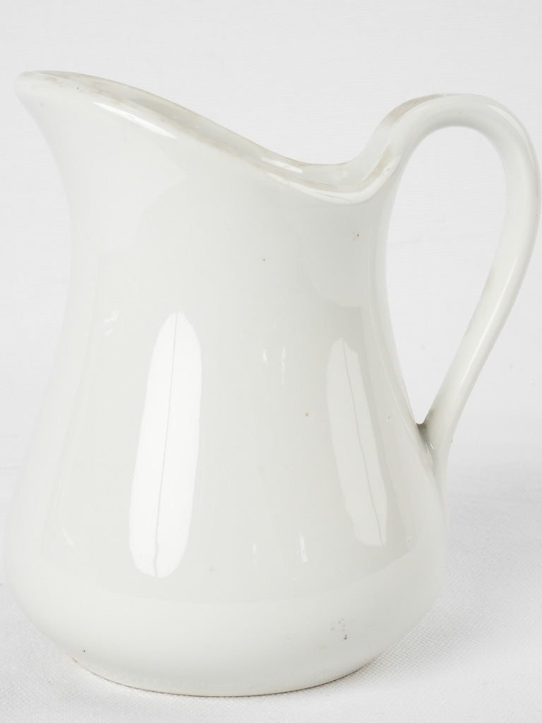 Classic Pillivuyt earthenware milk pitcher