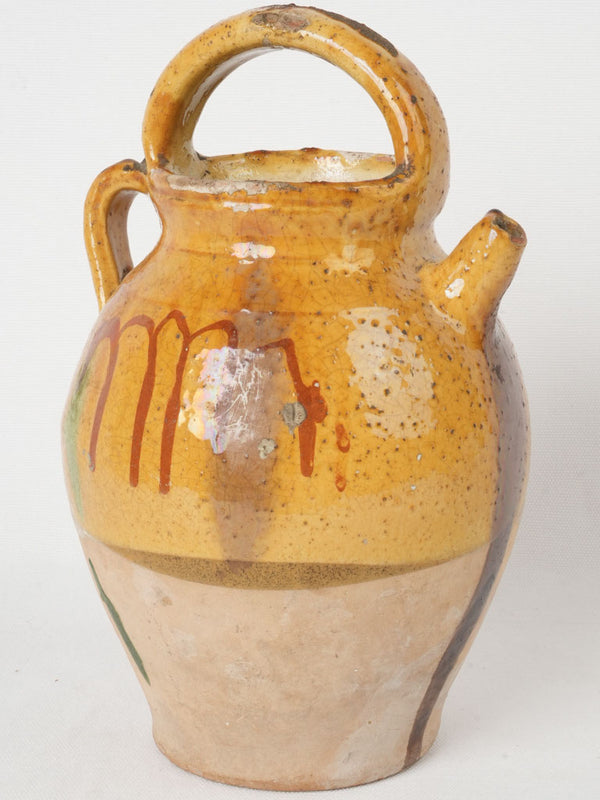 Rare French Yellow Ocher Ewer