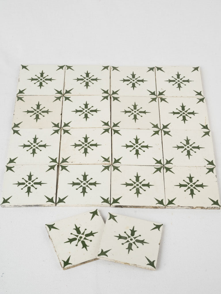 Aesthetic handcrafted off-white ceramic tiles