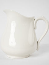 Large antique porcelain pitcher - white 8"