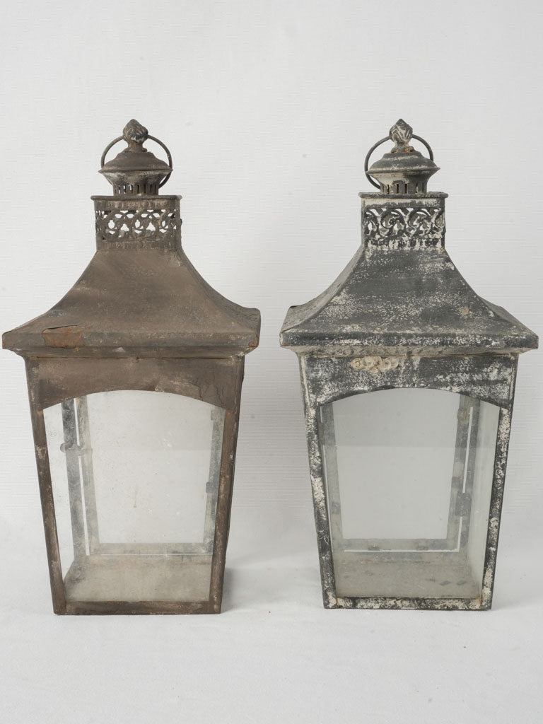 Theatrical history glass-panel lanterns  