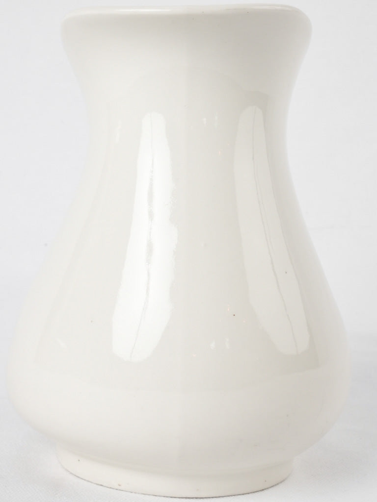 Large antique porcelain pitcher - white 8"