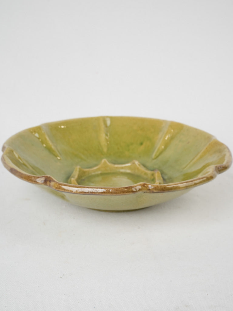 Timeless pea green floral platter