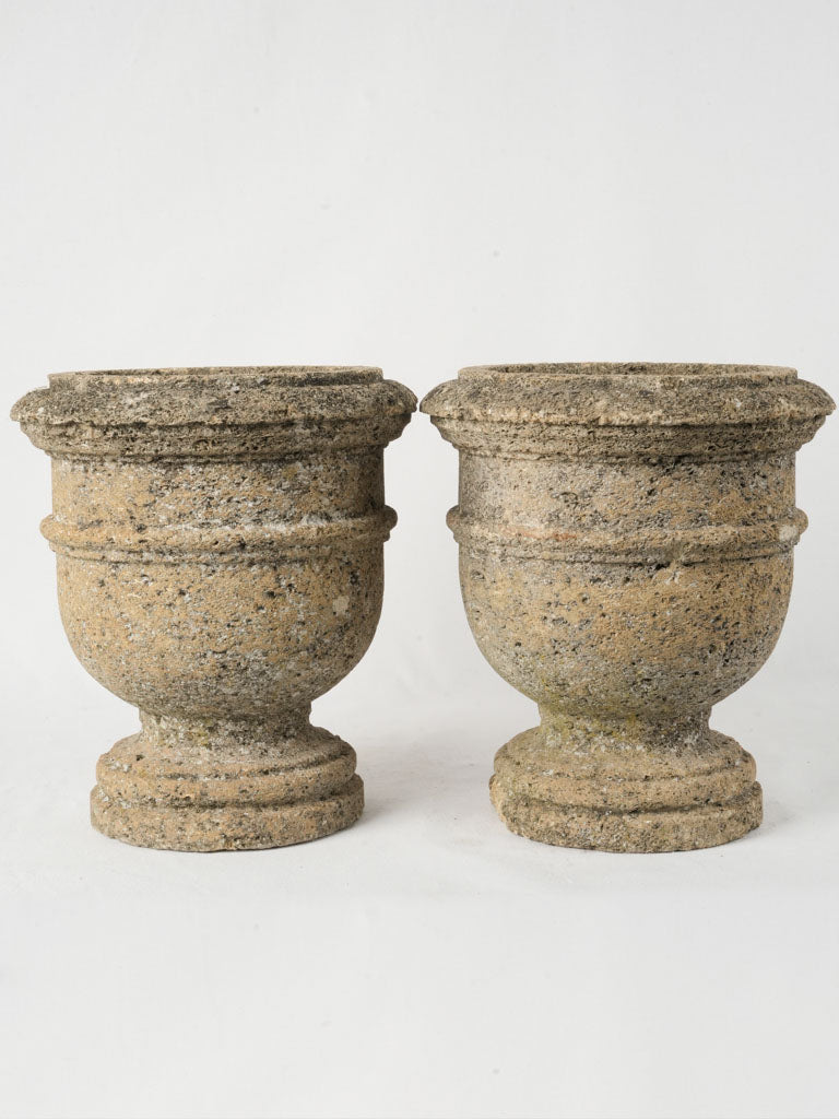 Textured classical garden urns