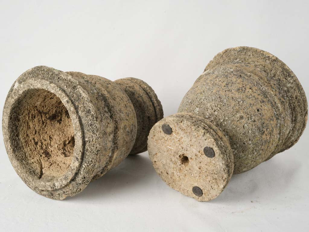 Refined antique limestone vessels