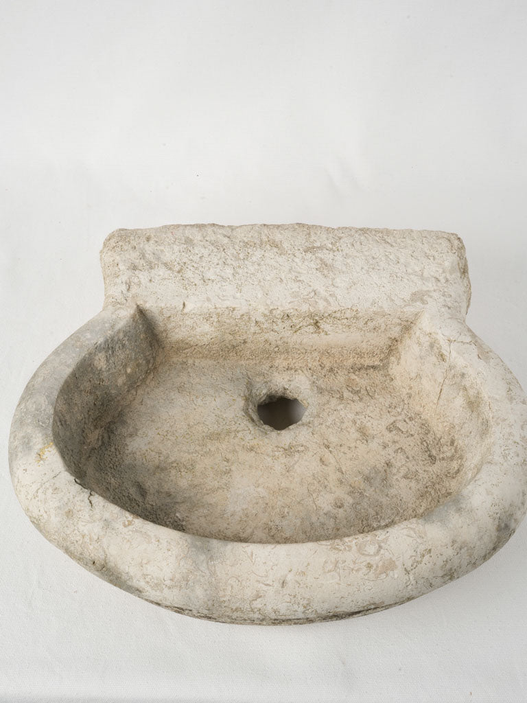 Historic French stone water font  