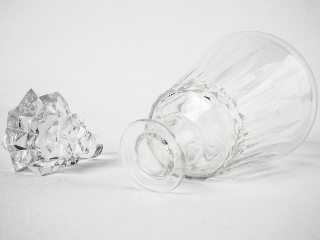 Luxurious 1900s crystal liquor flask