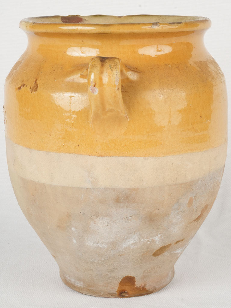 Aged ceramic French confit pot