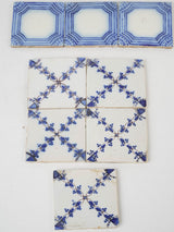 Vintage French ceramic blue squares