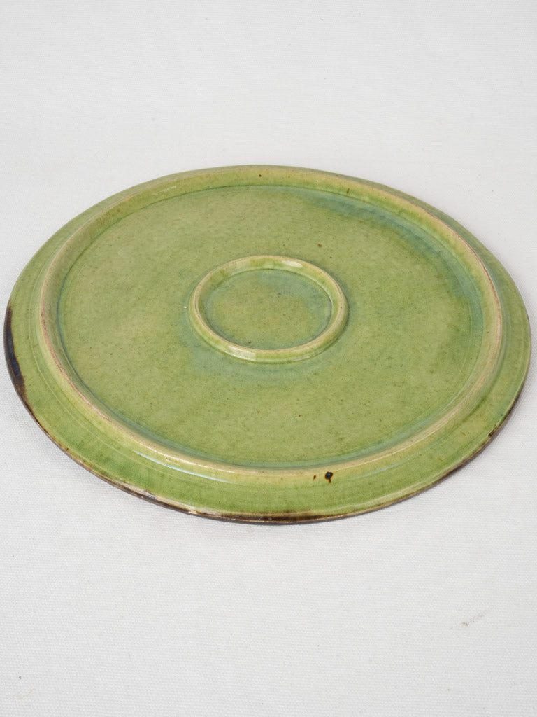 Distinctive 1950s French glazed cake platter