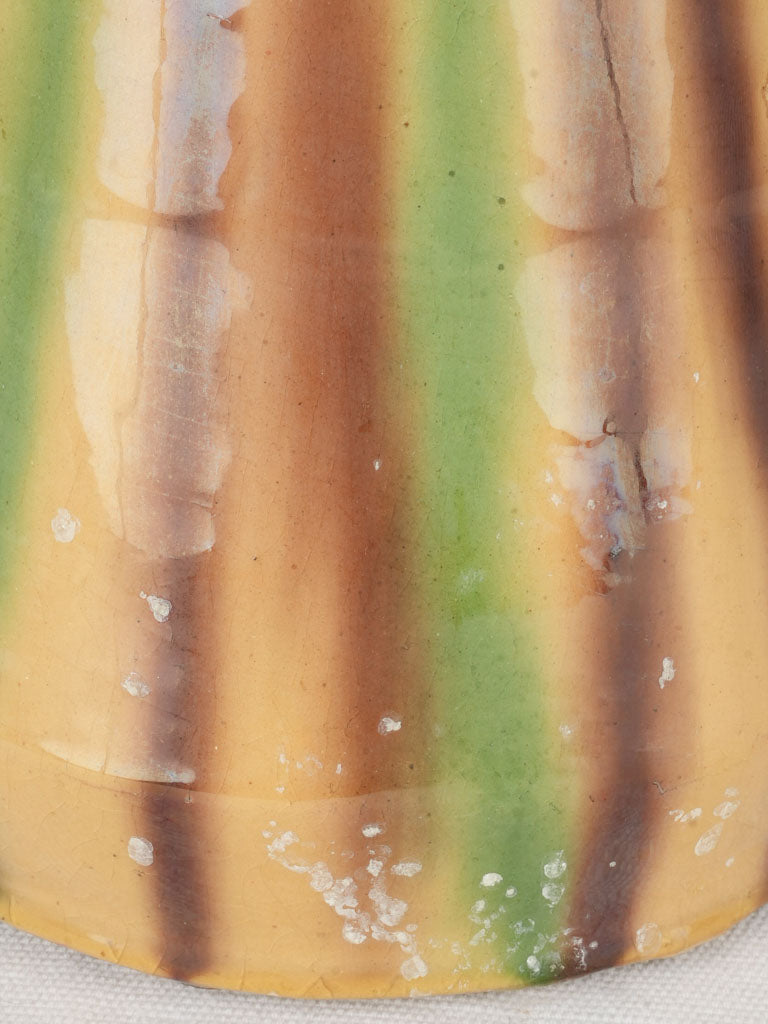 Distinctive yellow-brown-green vase