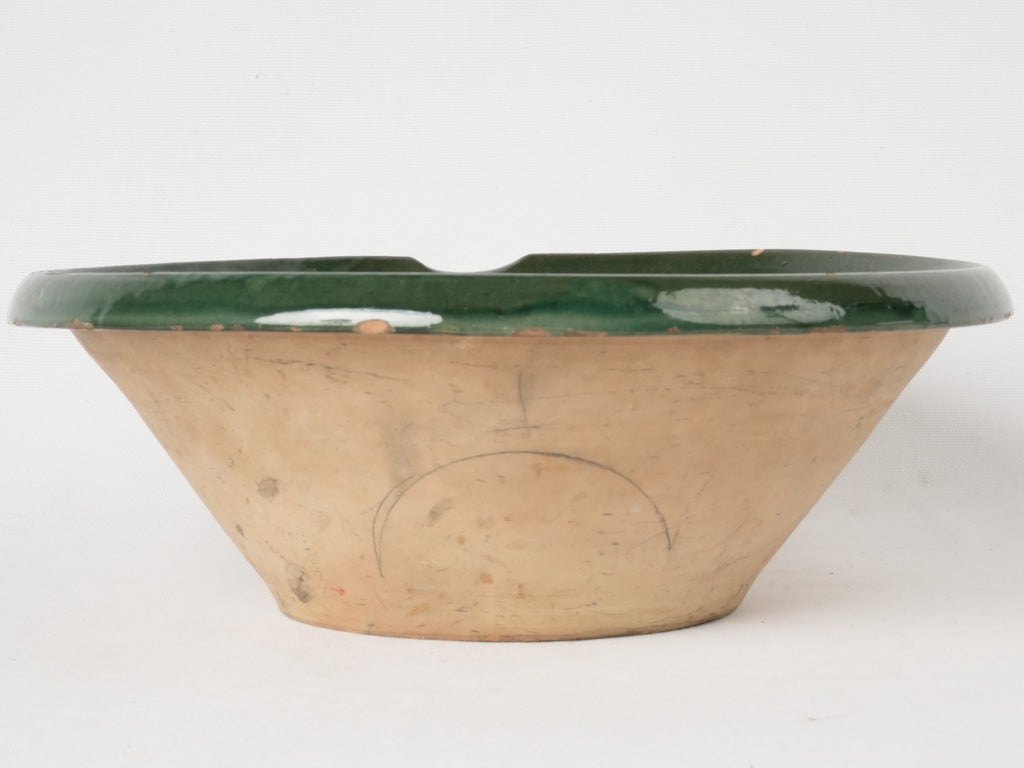 Lovely dark green terracotta tian bowl