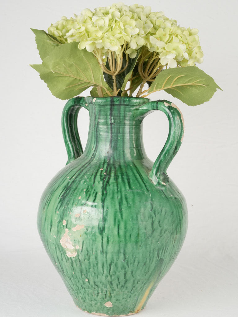 Vibrant emerald glaze pitcher