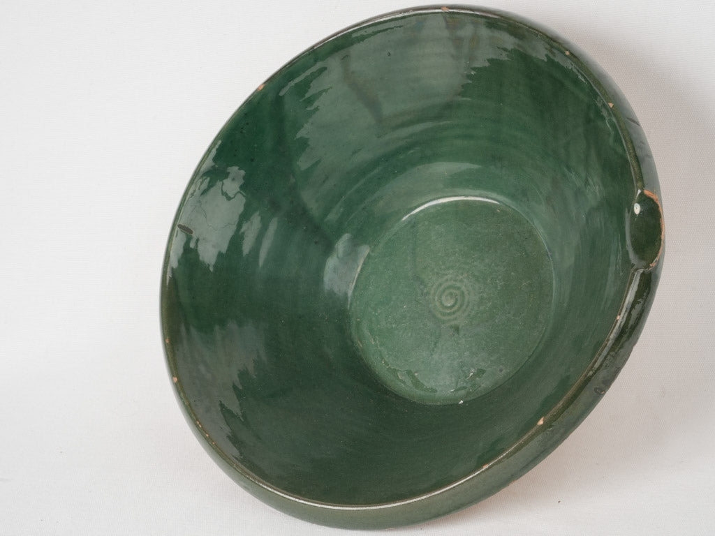 Rare dark green early 20th century tian bowl