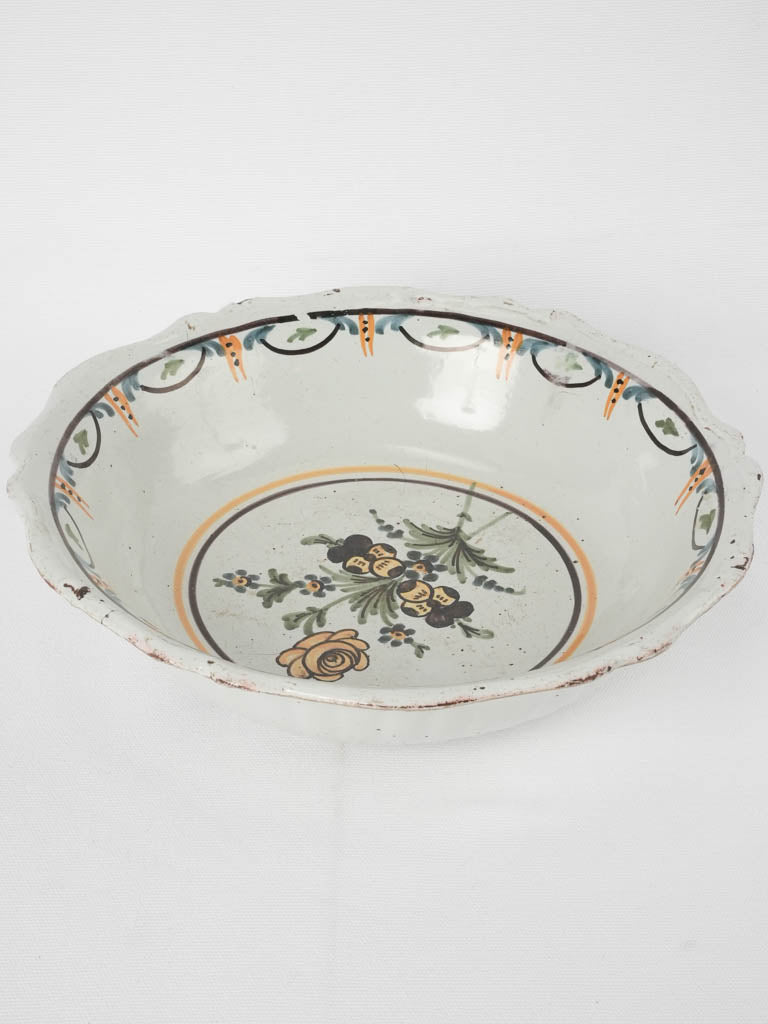 Vintage hand-painted French serving dish