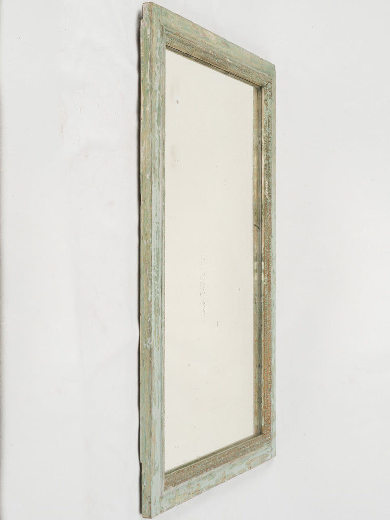 Aged wooden antique mirror