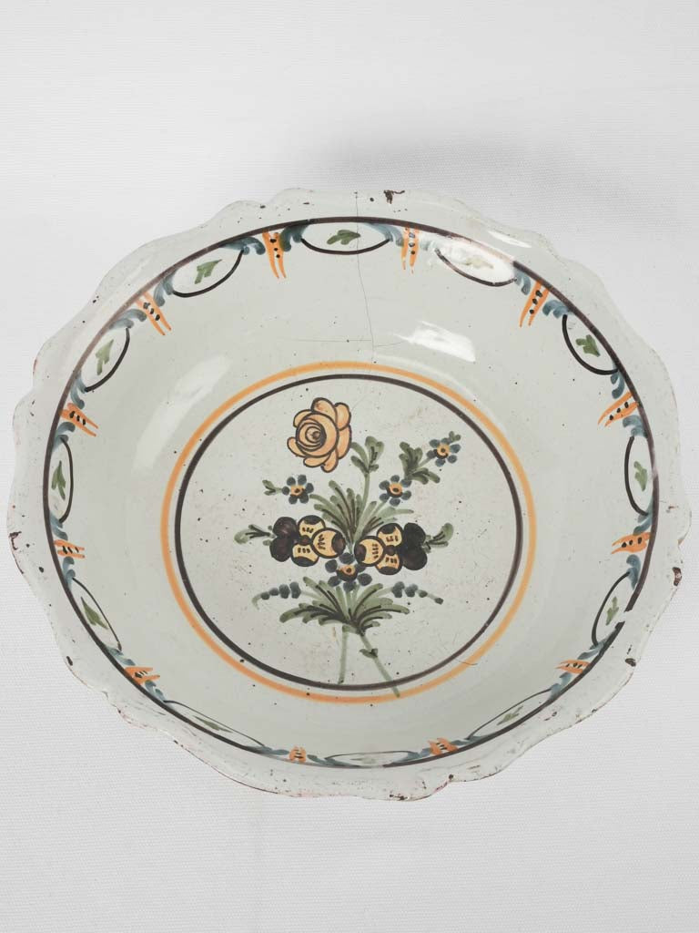 Classic French Nevers collectible salad bowl