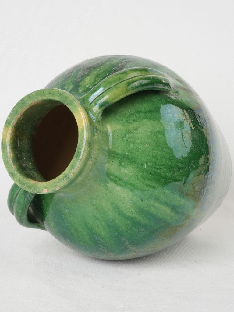 Quality vintage green terracotta vase