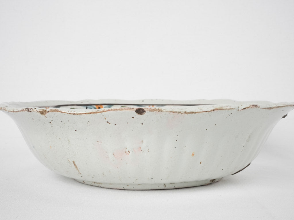 Historical decorative ceramic salad bowl