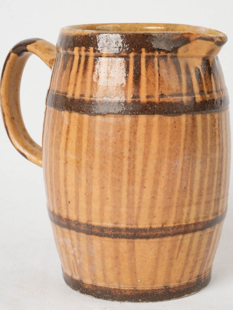 Aged French rustic brown jug