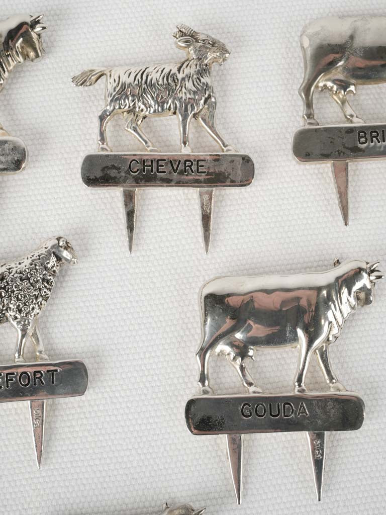 Rustic, authentic Set of animal cheese markers