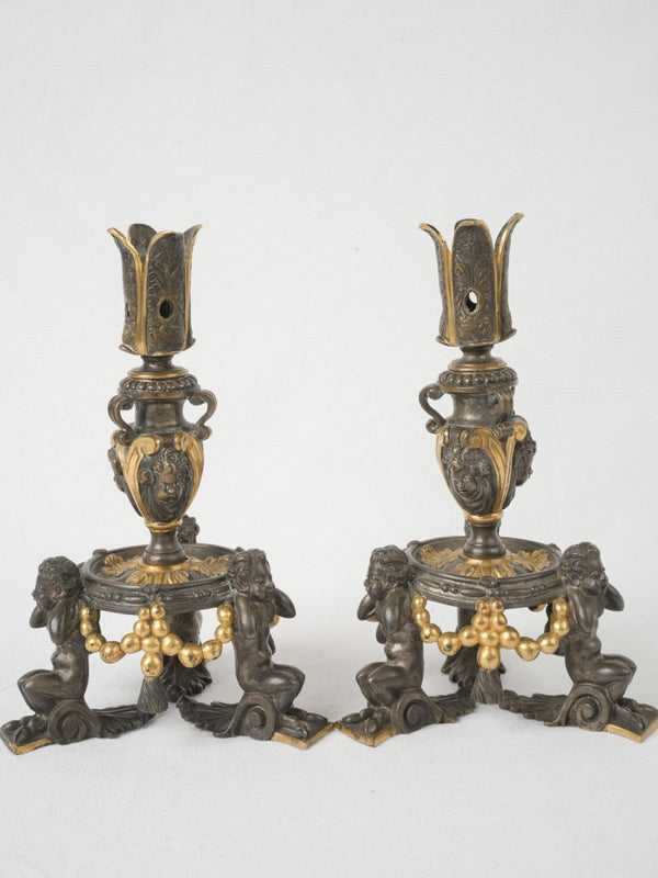 Opulent Bronze Gilt Candelabra  