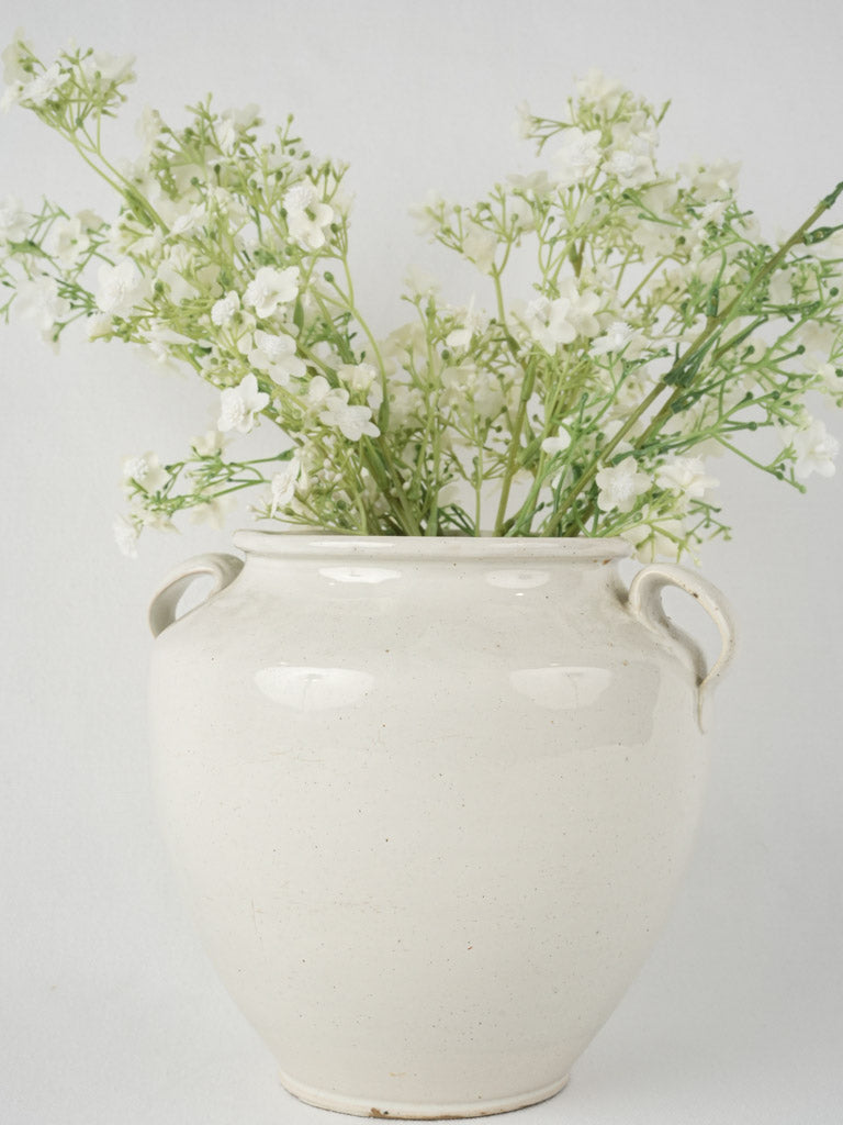 Antique off-white French preserving pot