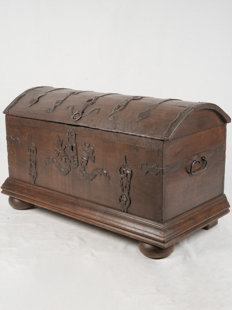 Rustic historic oak storage chest  