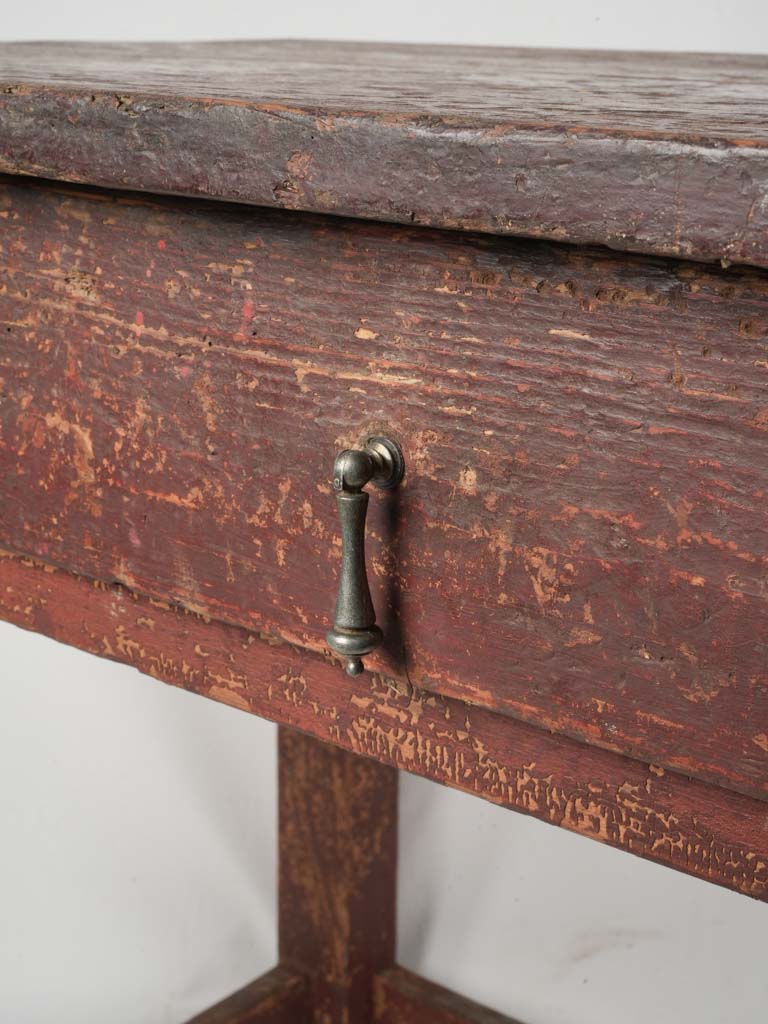 Oxblood red patina table 