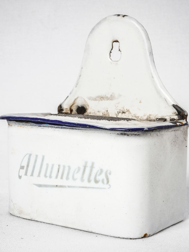 Vintage enamelware allumettes match box 5½"