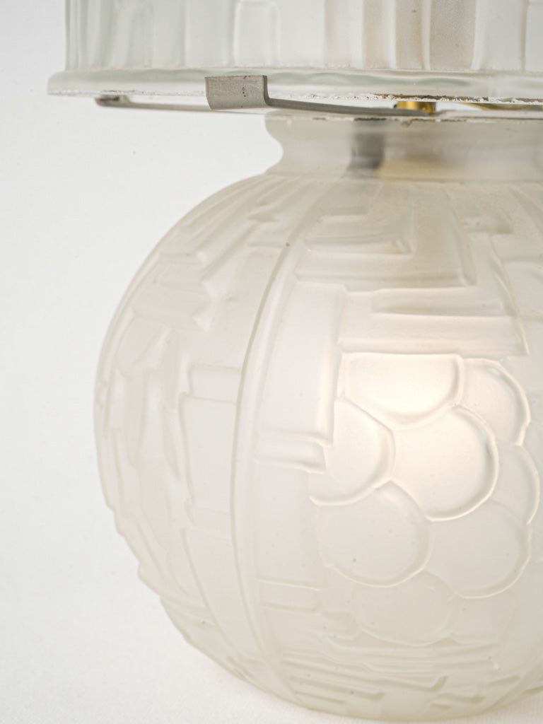 Decorative spherical glass bedside lamp  