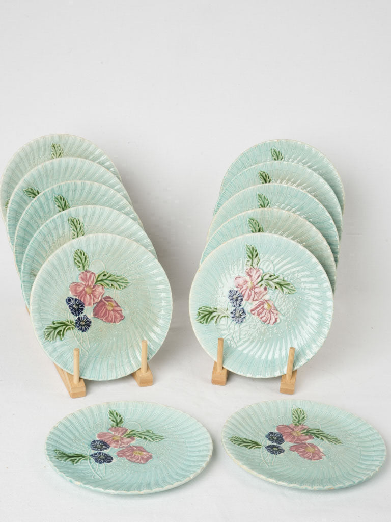 Rare 19th Century French Majolica Dessert Plates