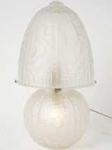 Elegant vintage glass mushroom lamp  