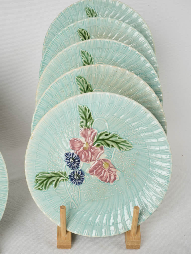 High-Quality, Unbranded 19th Century Majolica Plates