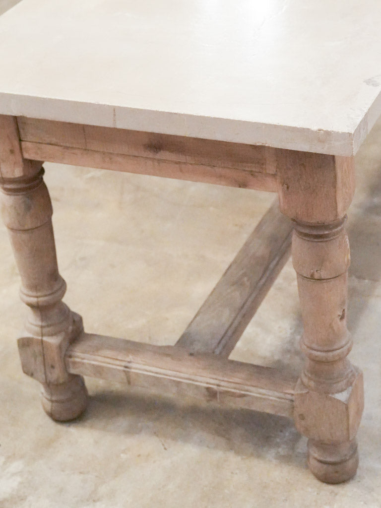 Elegant vintage stone-top dining table