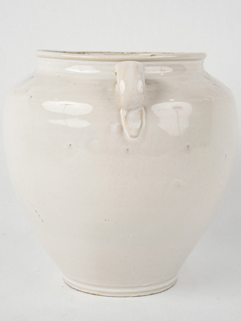 Delicate off-white antique preserving pot