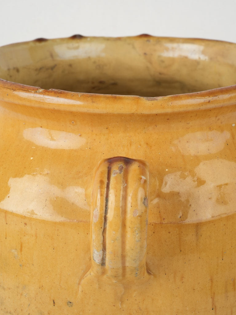 Old-fashioned glazed French kitchenware crock