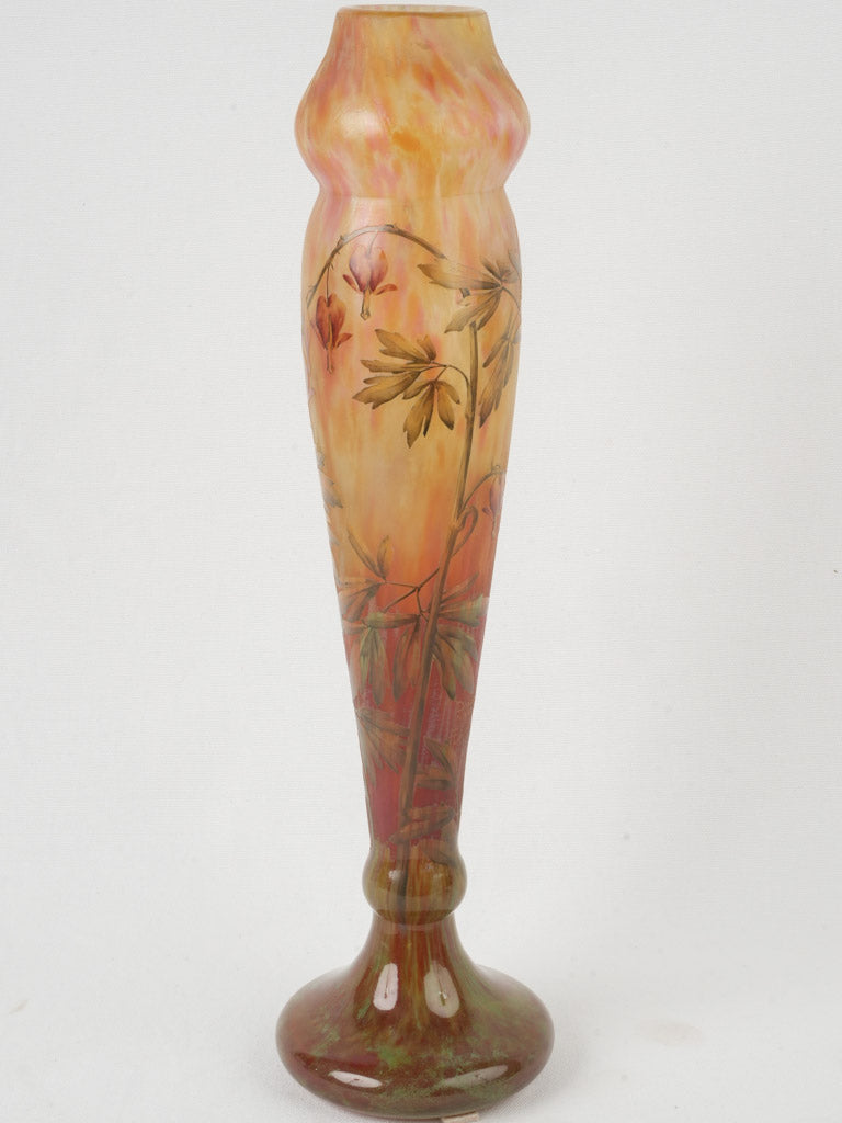 Antique delicate floral pattern vase  