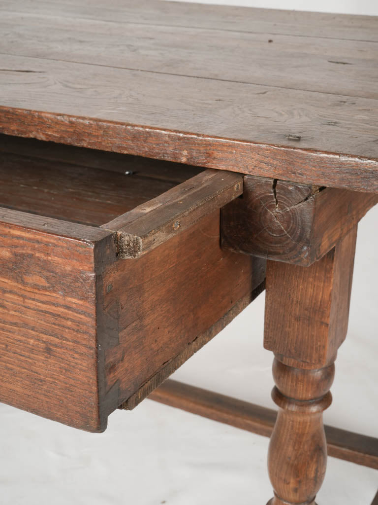 Vintage turned-leg oak table