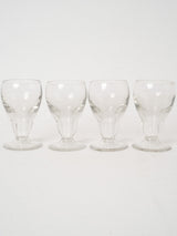 Vintage translucent glass bistro glasses