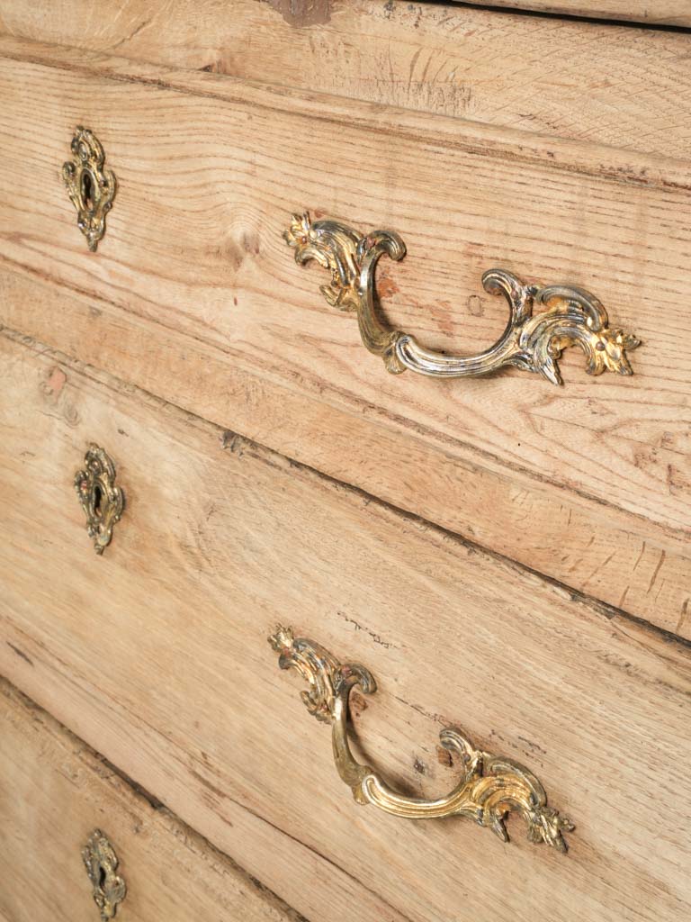 Ornate brass-handled French commode  