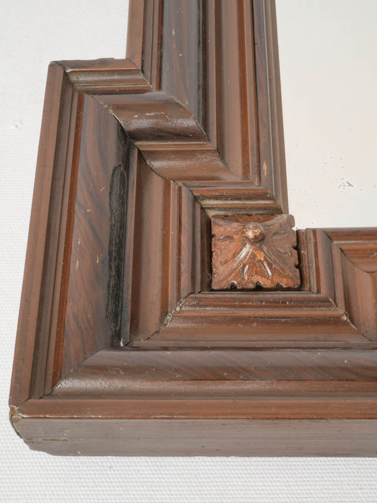 Classic aged mahogany Dutch mirror