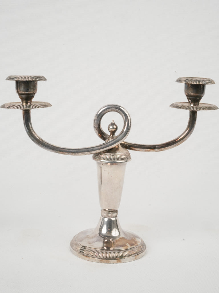 Refined gadroon-molded candelabras  