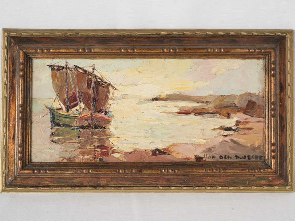 Serene mid-century seascape artwork