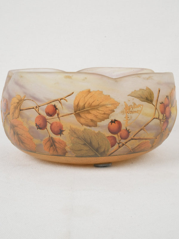 Exquisite antique Daum glass bowl