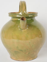 Glossy Pea Green Earthenware Cruche