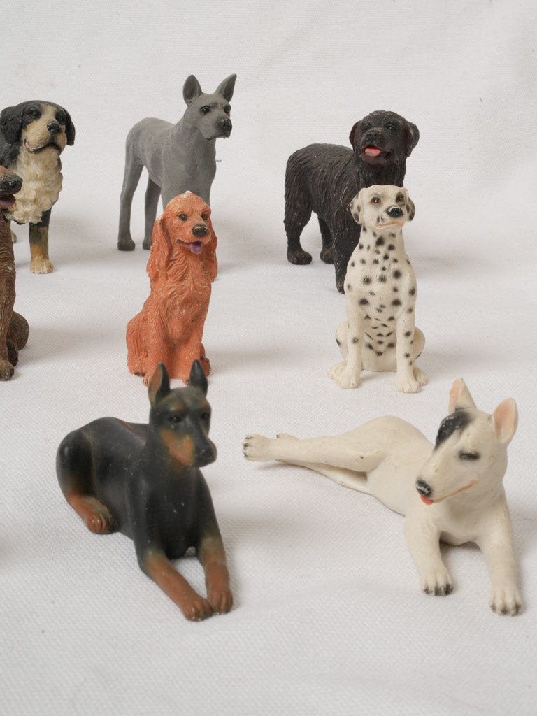 Aged porcelain modern dog sculpture