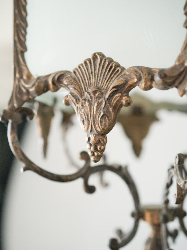 Classic etched bronze lighting fixture