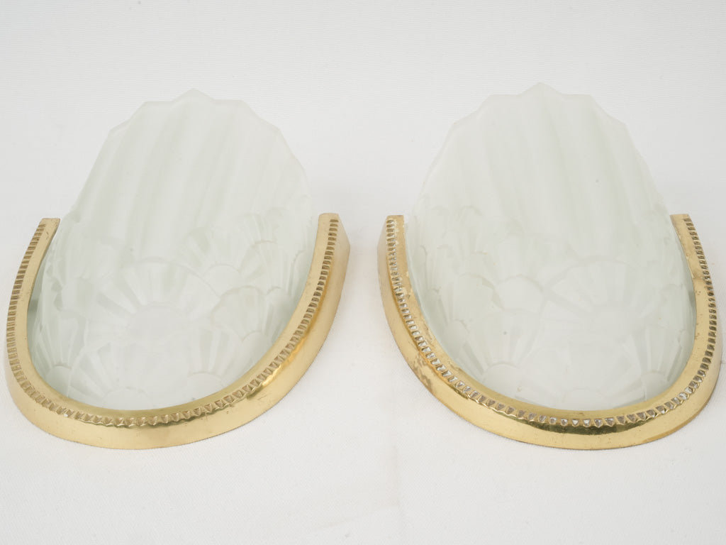 Sophisticated frosted glass sconces  