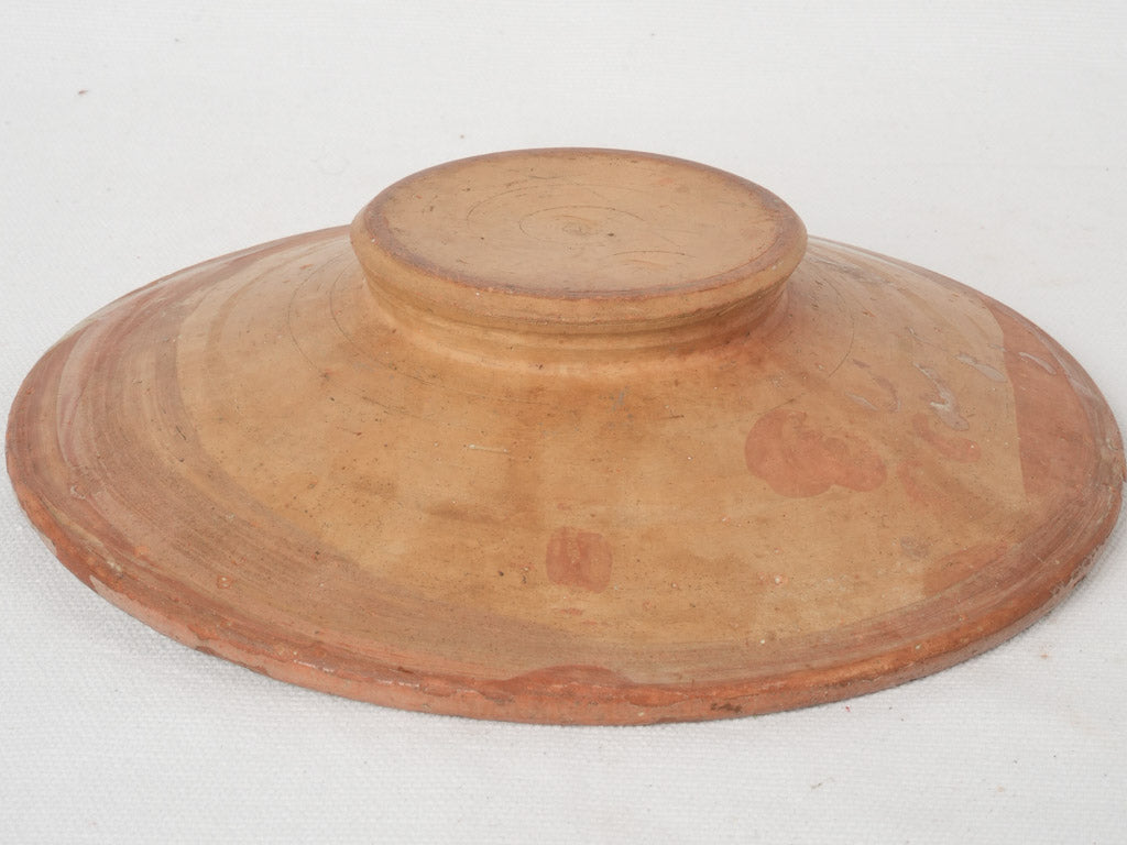 Timeless antique ocher brown plate